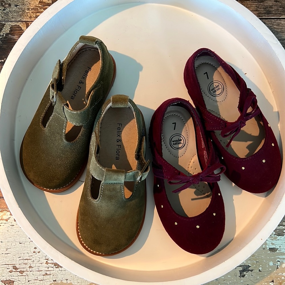Fall suede girls dress shoes